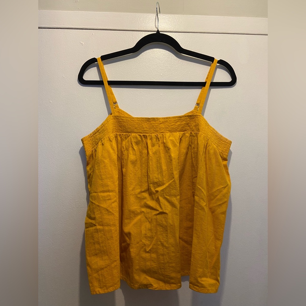 Madewell Stitched Swing Tank Top - Tungsten Yellow